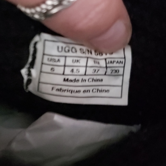 Ugg Cardy Black Wool Womens Tall Fold Over Boots - Picture 6 of 6